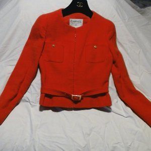 CHANEL - BELTED TWEED JACKET